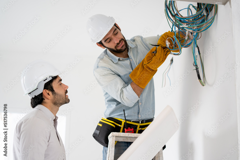 construction worker with helmet