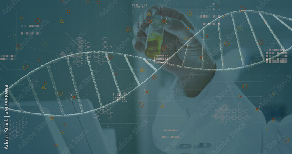 旋转dna链的图像——在实验室中对高加索科学家的数据处理