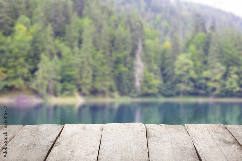 Beautiful landscape with river in forest