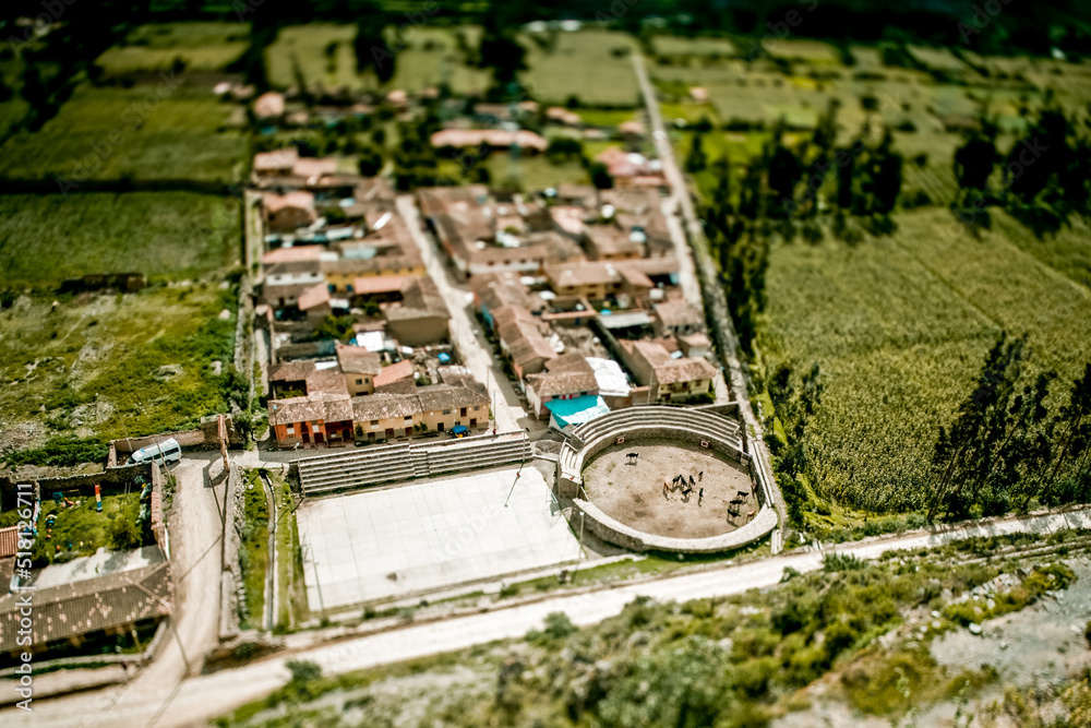 View of Ollantaytambo area in Peru. Nature of South America