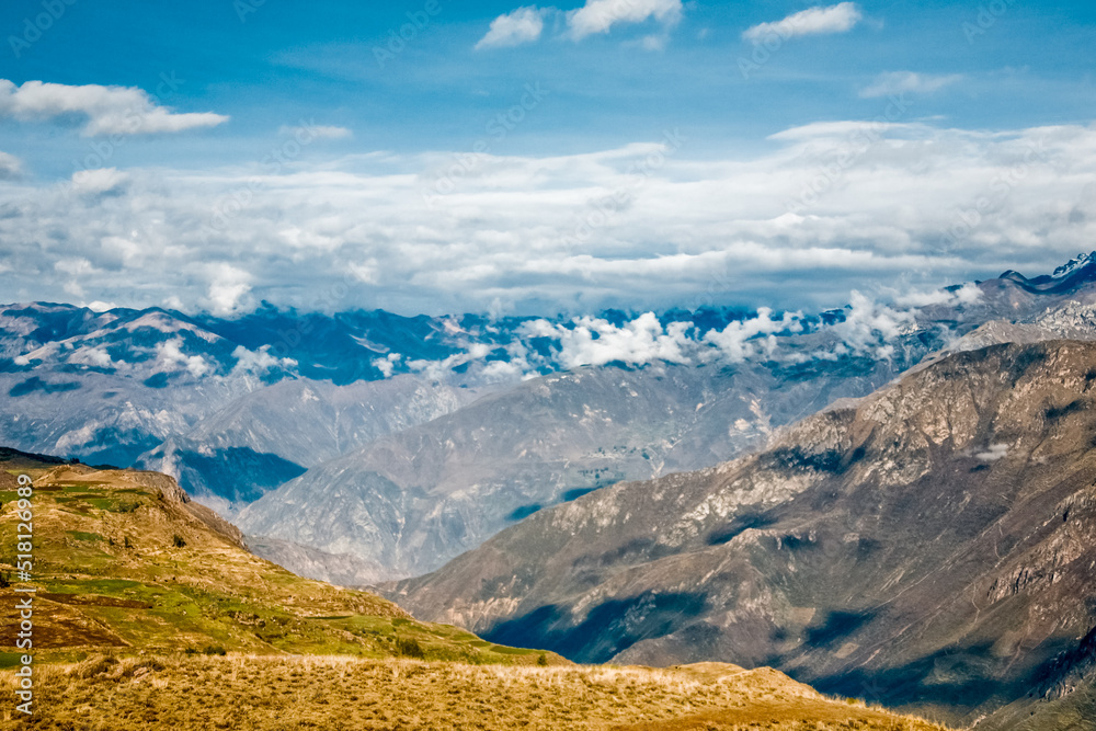 Colca Canyon area in Peru - South America. One of the deepest canyons in the world