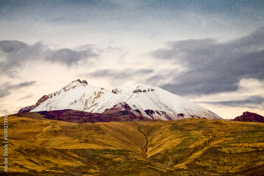 Landscape of Bolivia prairie. Nature of Altiplano, South America