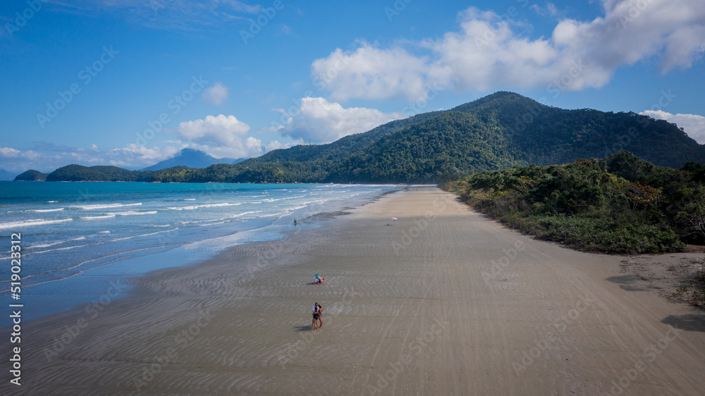 Praia da Fazenda is a tourist destination within the Serra do Mar State Park in São Paulo, Brazil. T