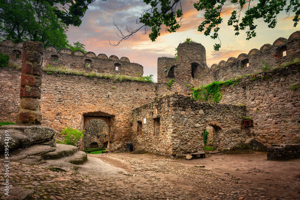 Ruins of the Chojnik Castle in Karkonosze mountains. Poland