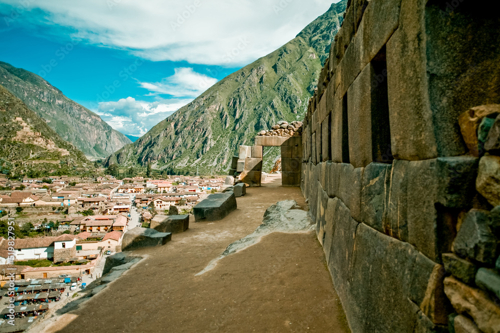 View of Ollantaytambo area in Peru. Nature of South America