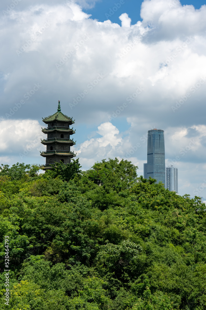 中国柳州城市景观航拍