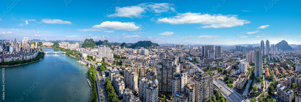 Aerial photography of Liuzhou city landscape in Guangxi