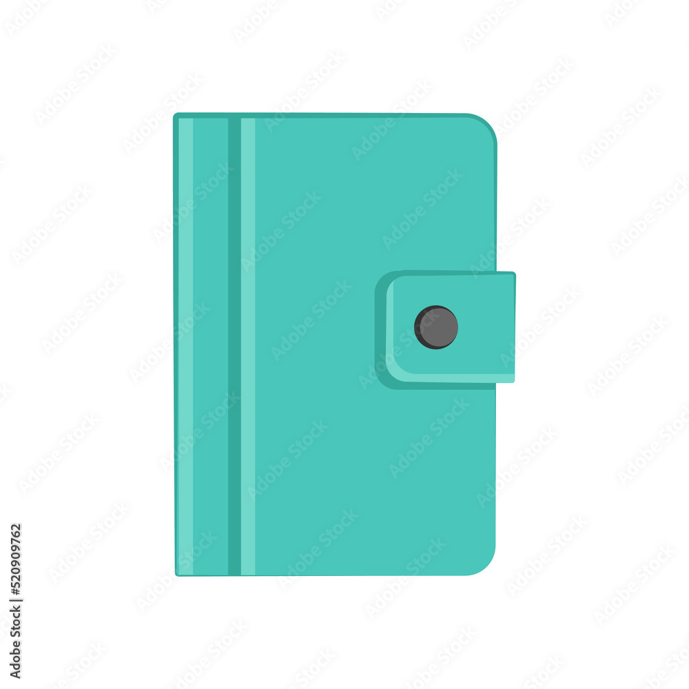 Stylish notebook on white background