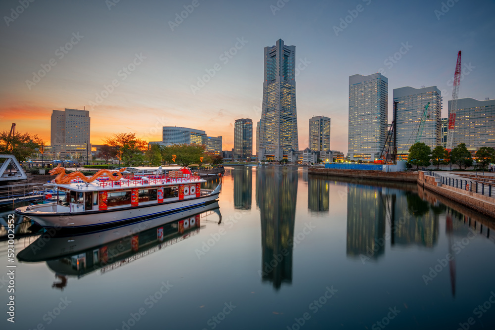 日本横滨市南部美丽的城市景观