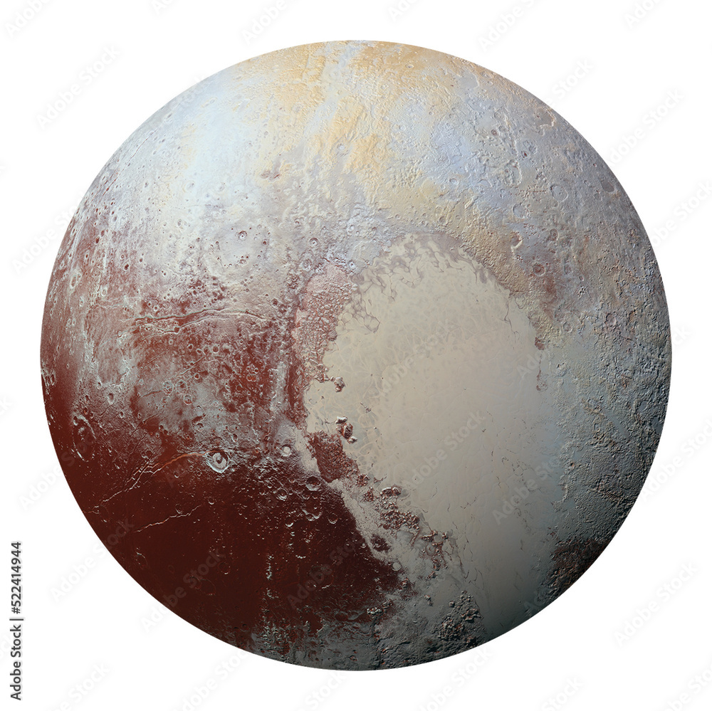 Pluto on space background. Elements of this image furnished by NASA.