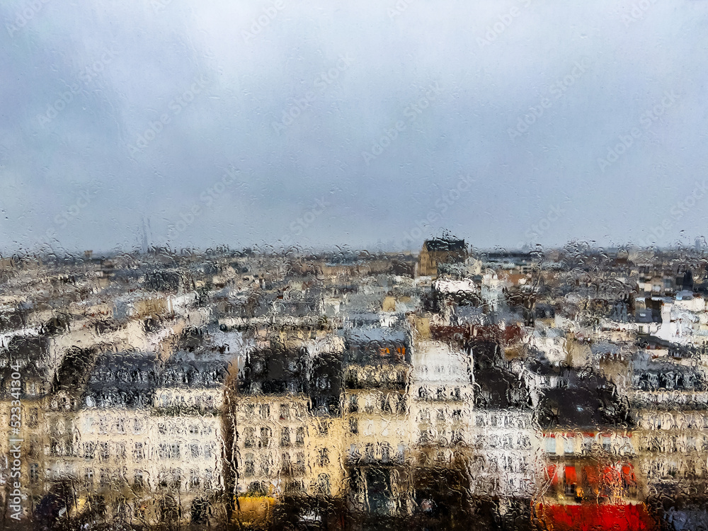 Roofs of Paris many buildings from the upper floor