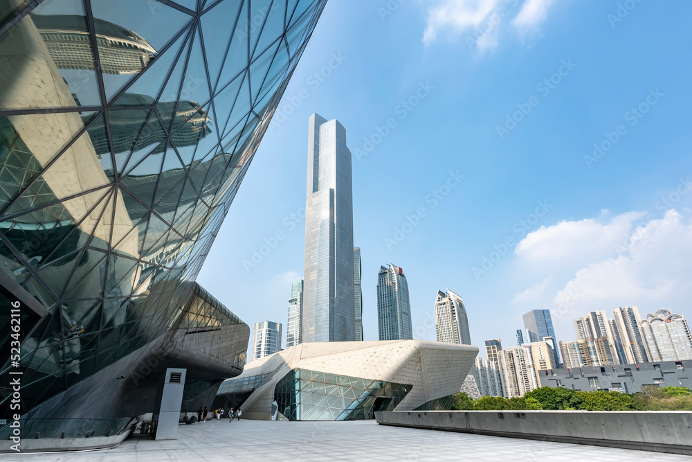 广州珠江新城金融中心街景