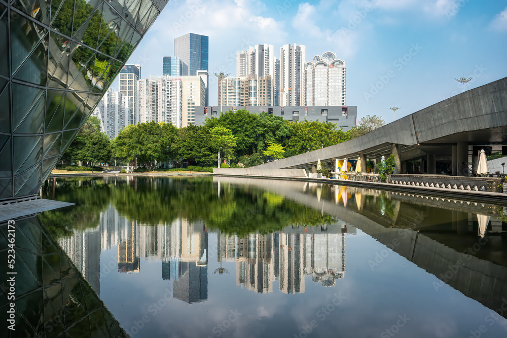 广州珠江新城金融中心街景