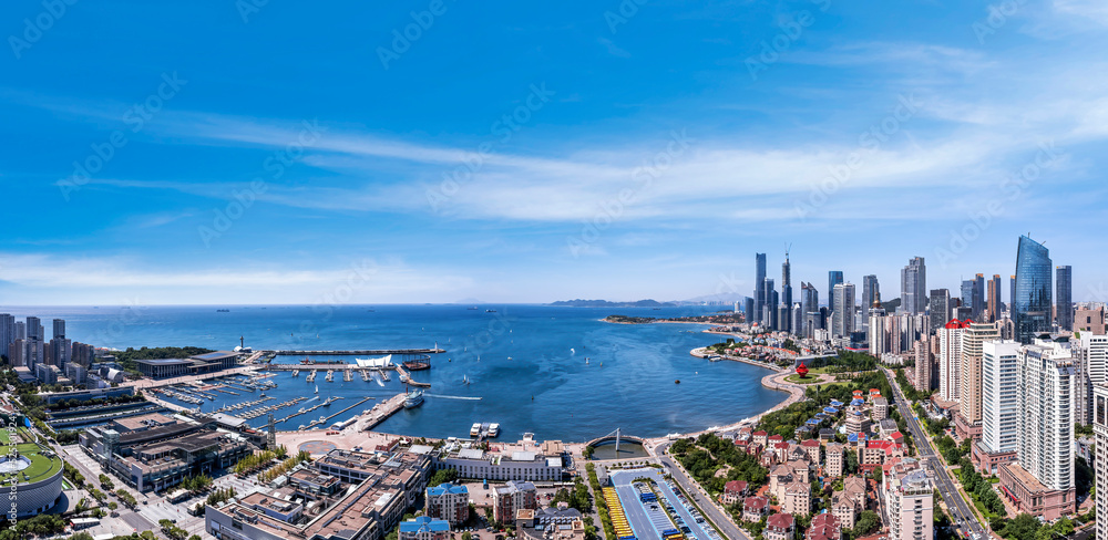 Aerial photography of Chinas modern urban architectural landscape