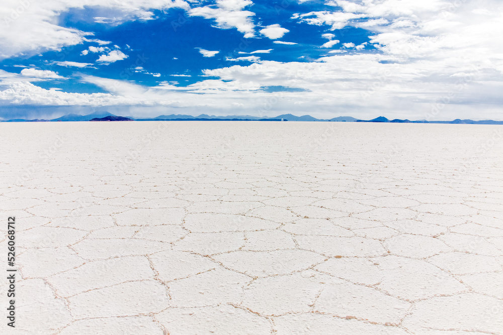 玻利维亚。盐湖和盐滩Salar de Uyuni，玻利维亚。南美洲自然