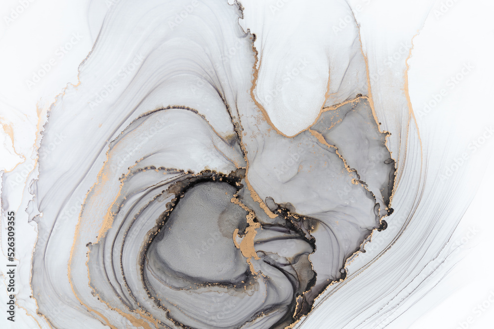 Marble ink abstract art from meticulous original painting abstract background . Painting was painted