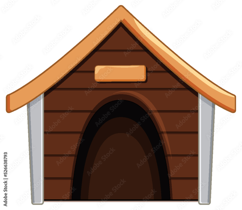 Doghouse in cartoon style