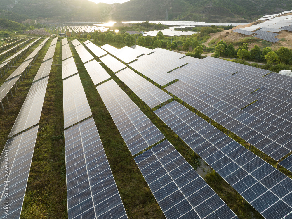 solar power station in mountain