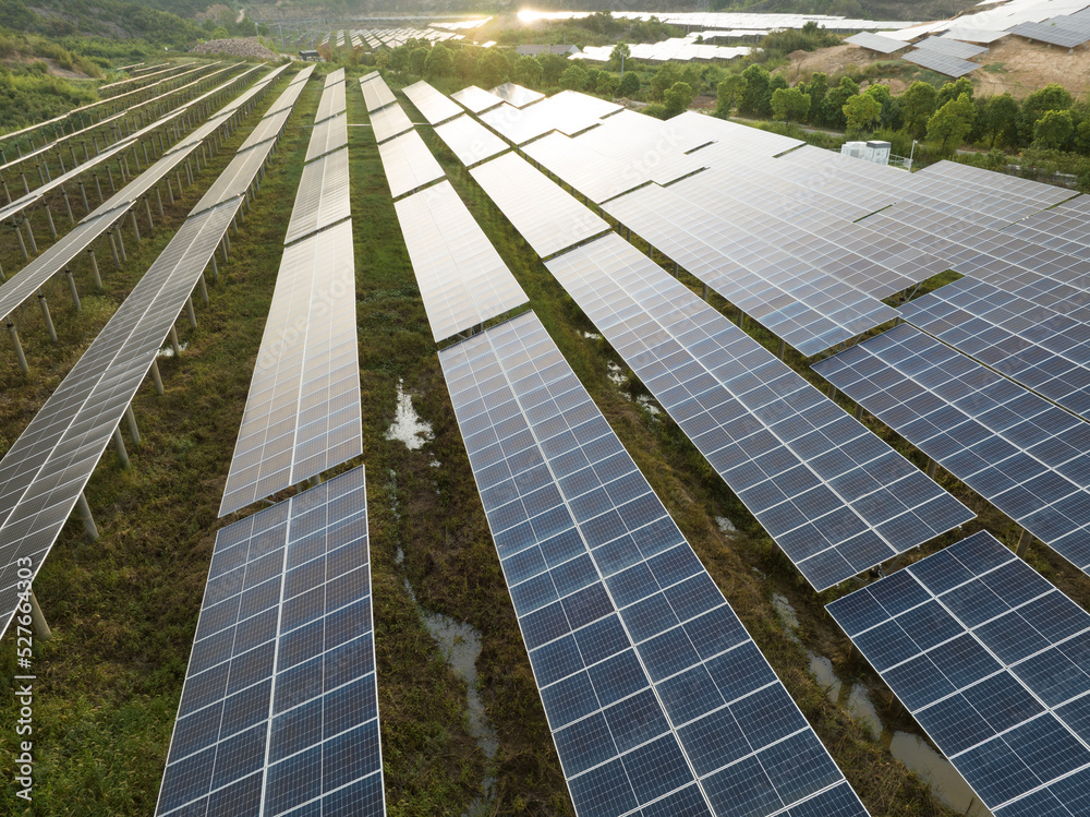 solar panels in mountain