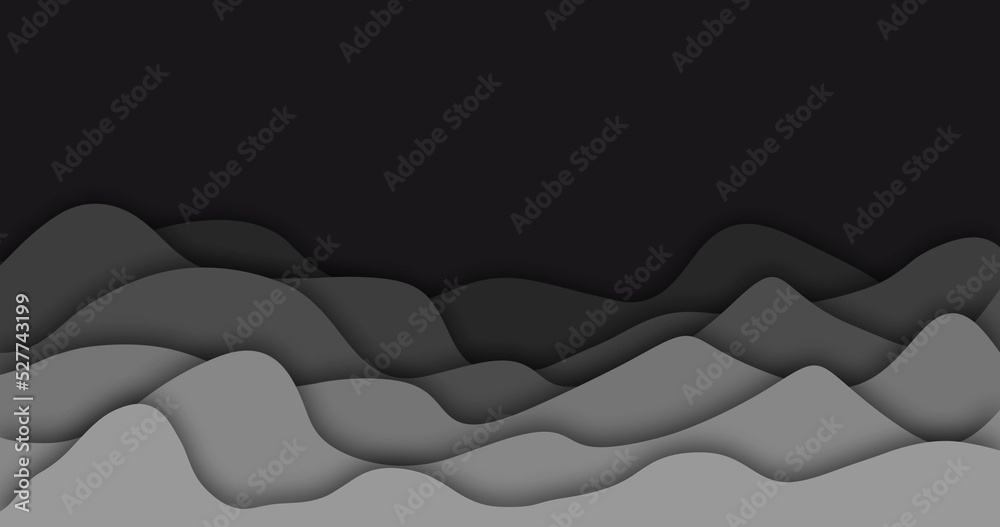 Image of background with moving grey and black waves