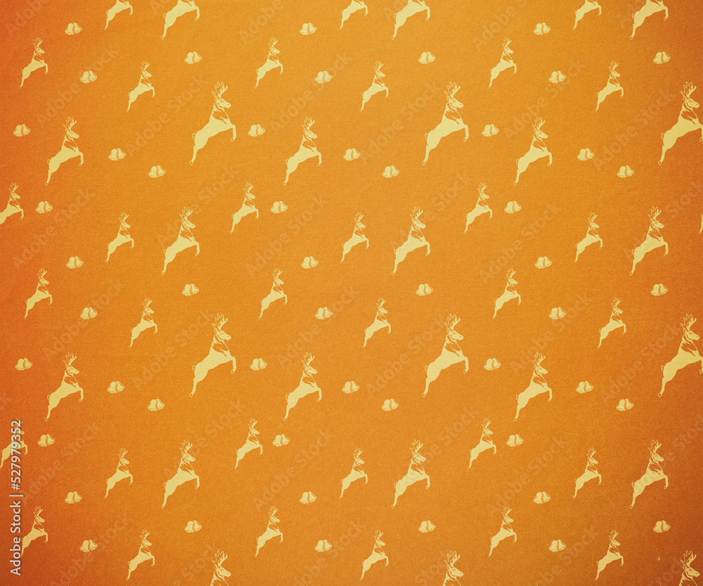 Yellow reindeer pattern