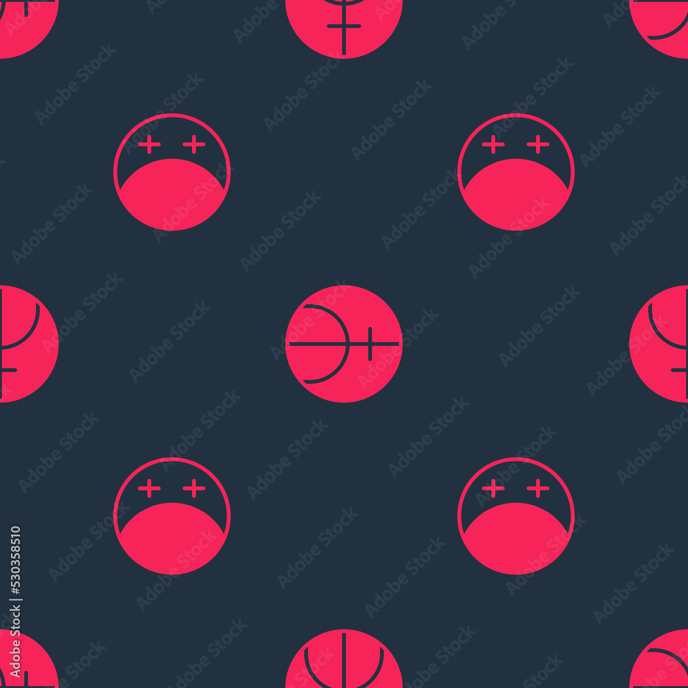 Set Eclipse of the sun and Neptune planet on seamless pattern. Vector