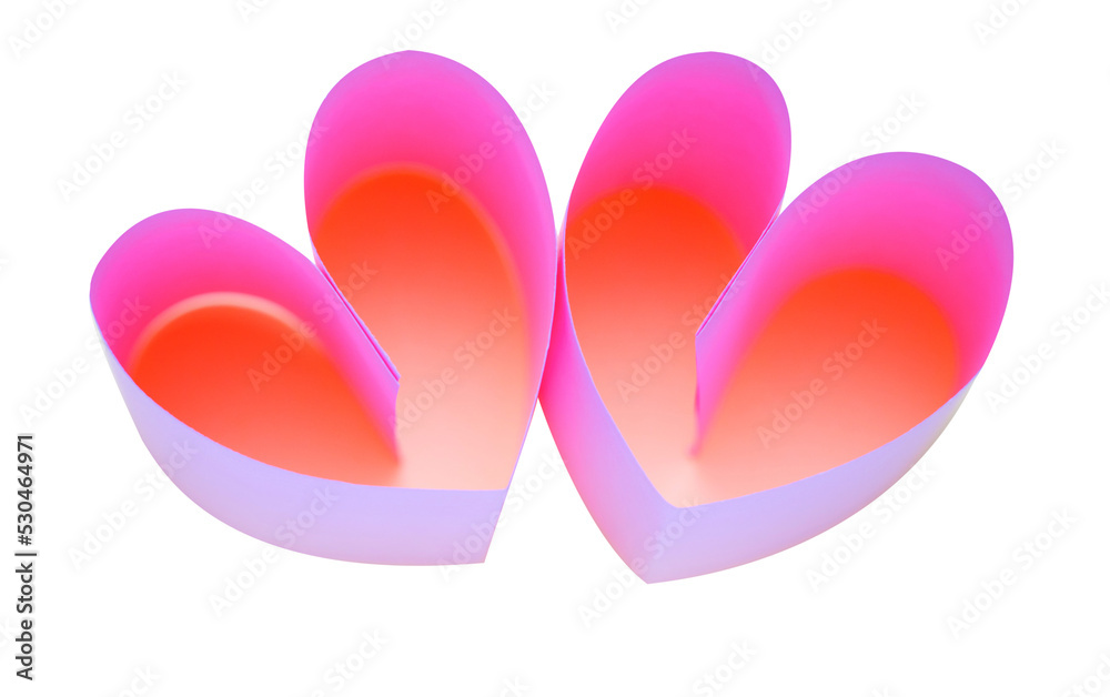 pink heart shaped heart paper