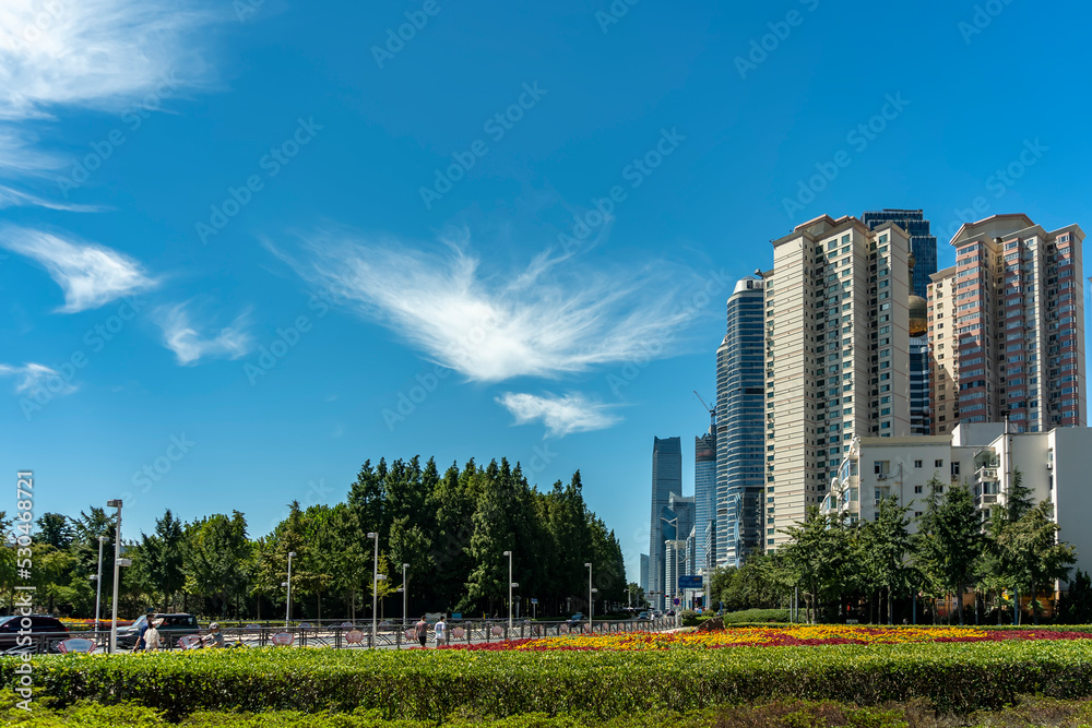 中国青岛现代城市建筑景观