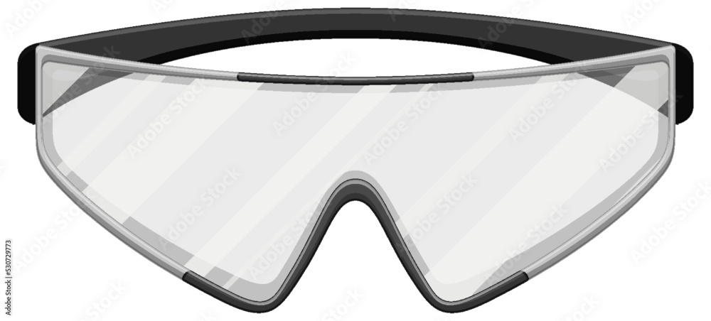 Safety glasses on white background