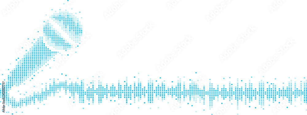 声波麦克风图标均衡器背景，卡拉OK图形主题