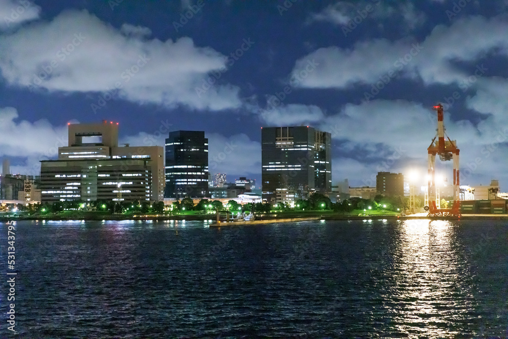 東京の湾岸エリアの夜景