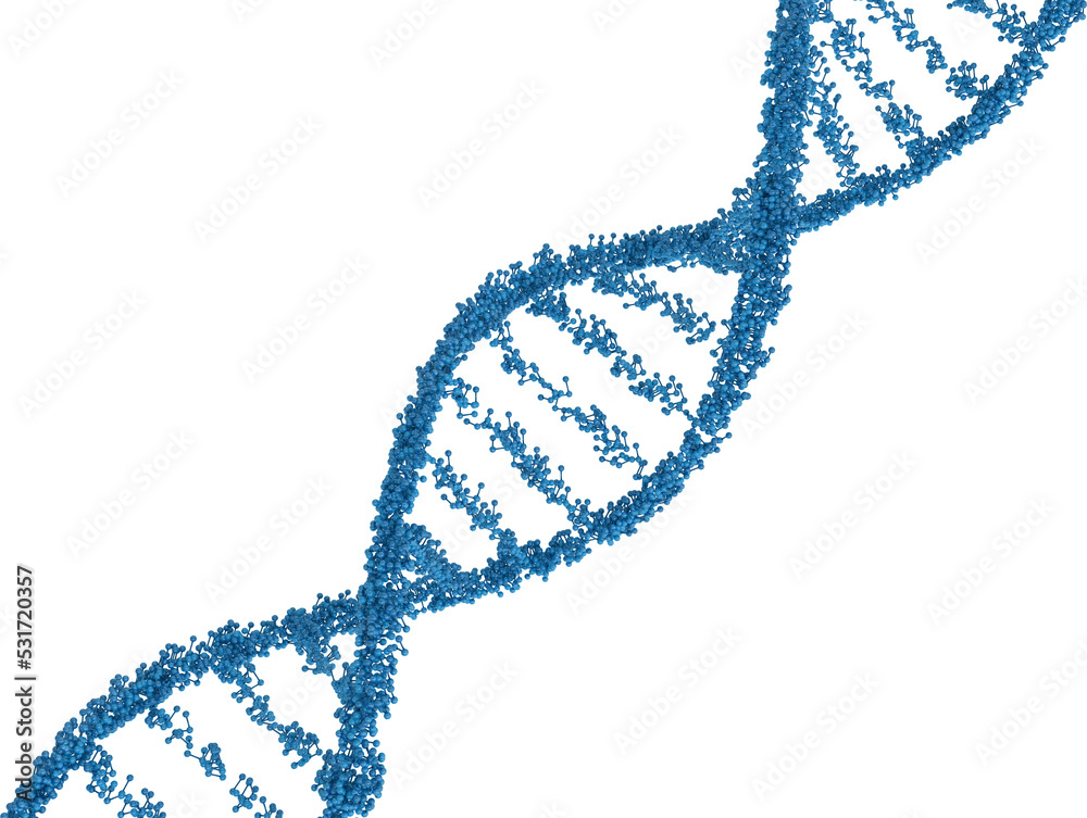 分子蓝色dna链结构图像