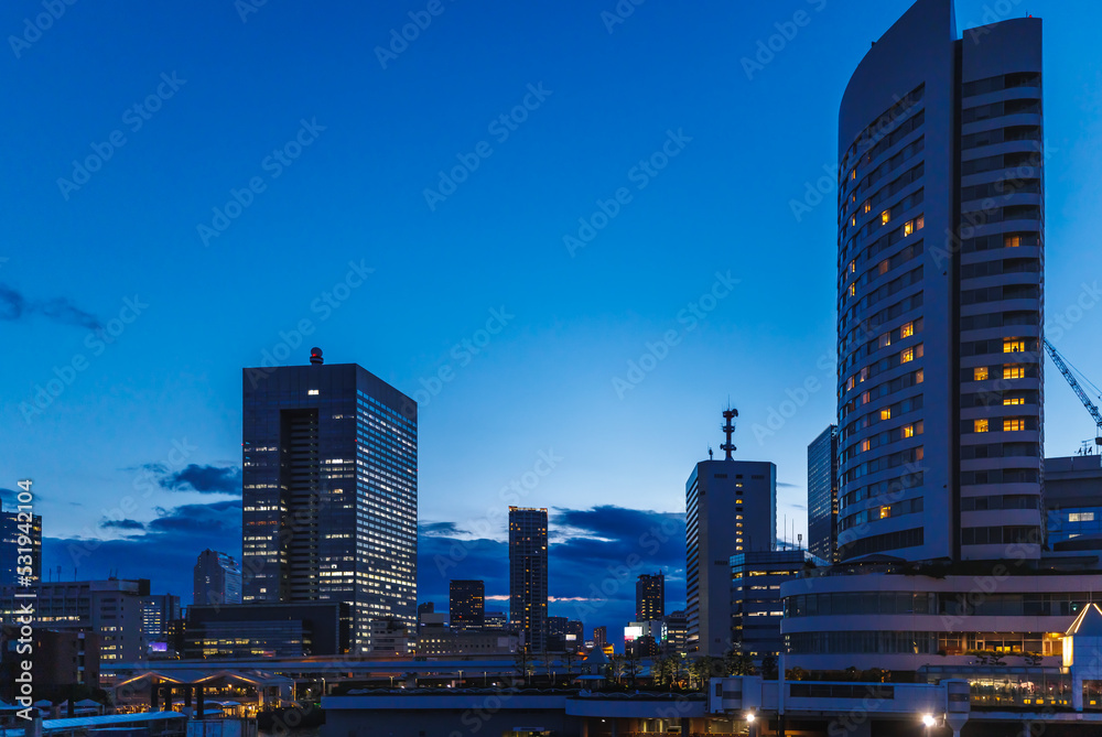 東京の湾岸エリアの夜景