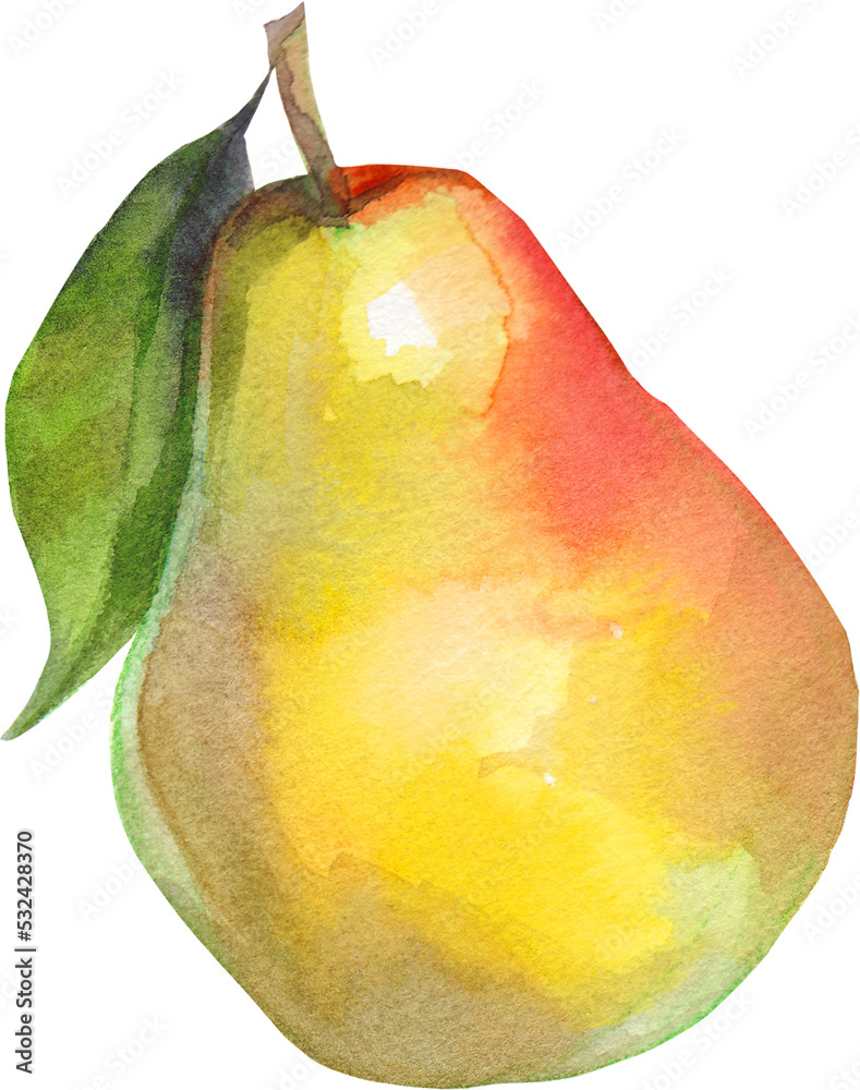 Watercolor fruit texture