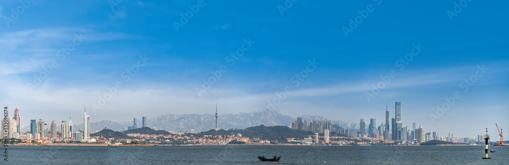 中国青岛美丽的海岸线