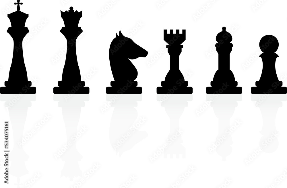 chess piece silhouette vector. icon for planning and strategy thinking