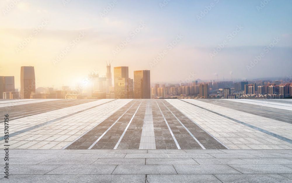 广场与现代城市建筑景观天际线