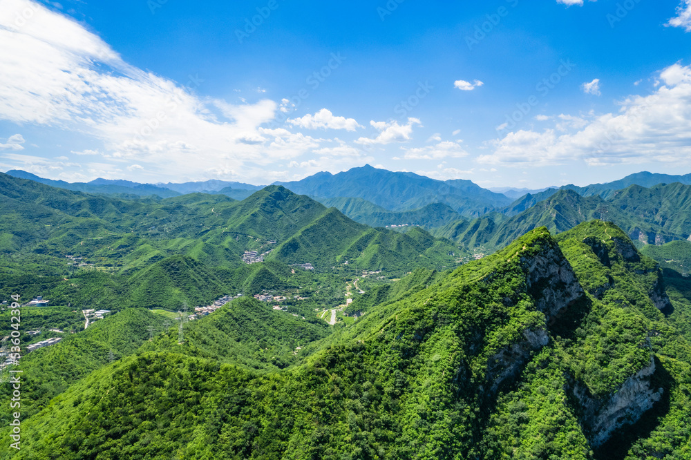 北京门头沟京西古道风景区自然风光