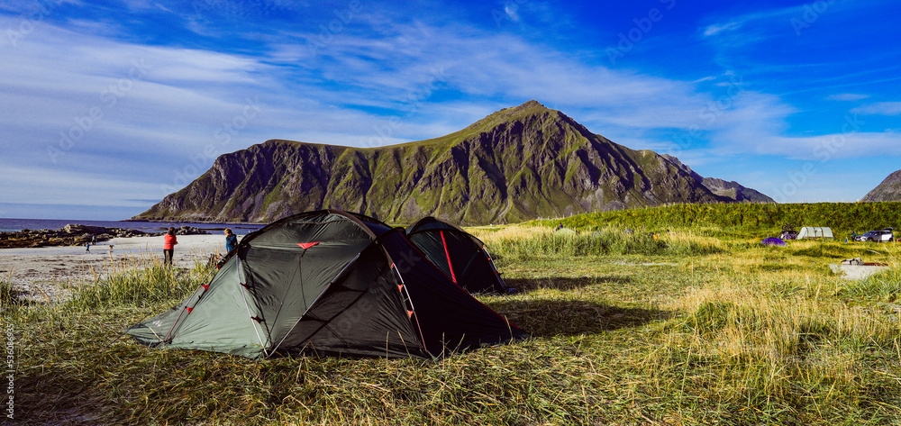 Ozean Atlantischen Ozean在Norwegen的Lofoten auf den