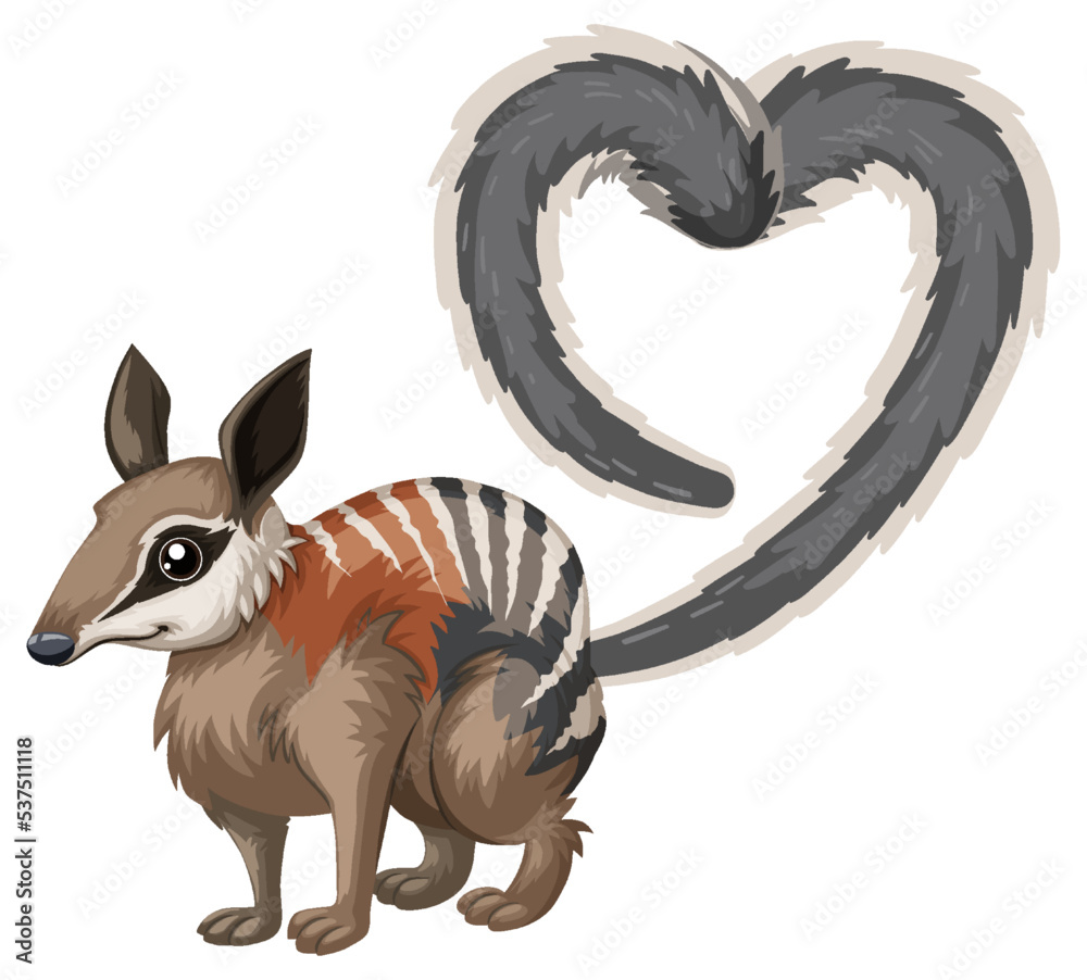 Numbat with heart tail