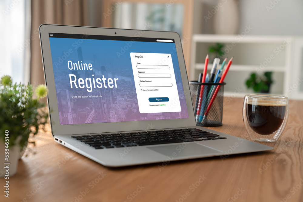 Online registration form for modish form filling on the internet website