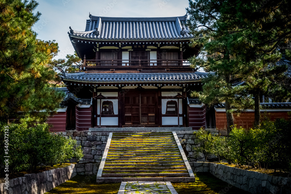 在日本京都市的街道上