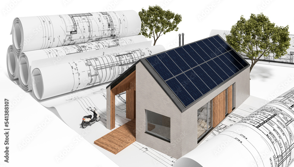 Energieeffizientes Bauen: Holzrahmenhaus mit Klinker-Fassade und Solartechnik