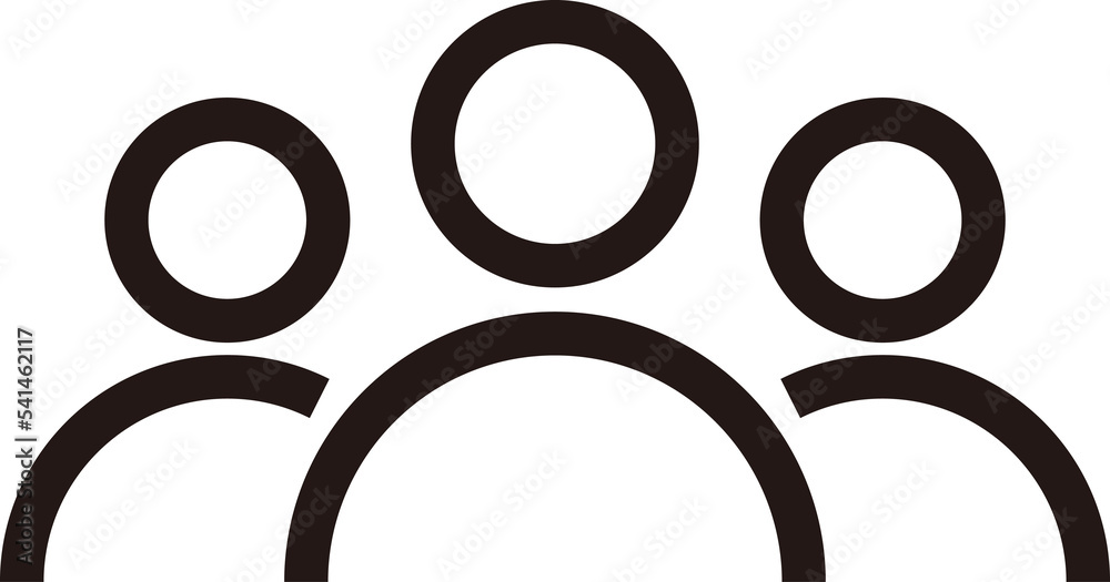 People and user outline icon. Human avatar line vector icon for graphic design concept.