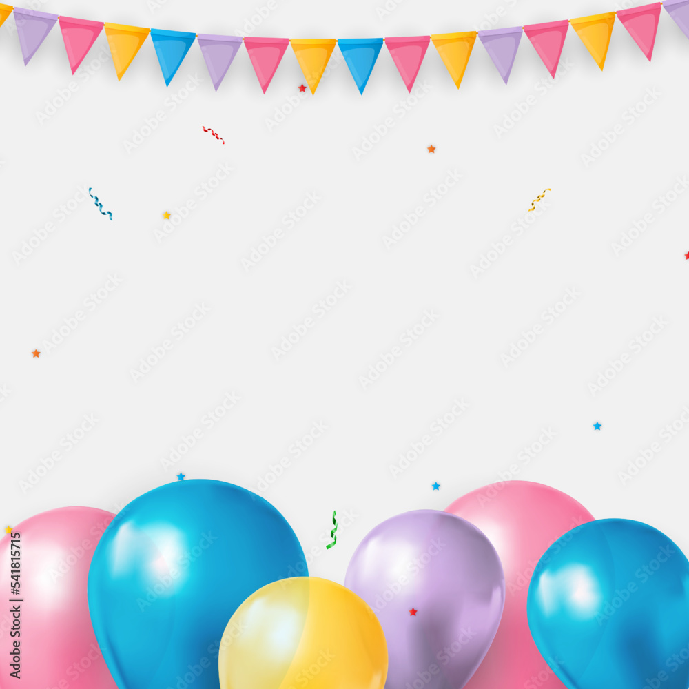 Party Holiday Birthday Background Vector Illustration