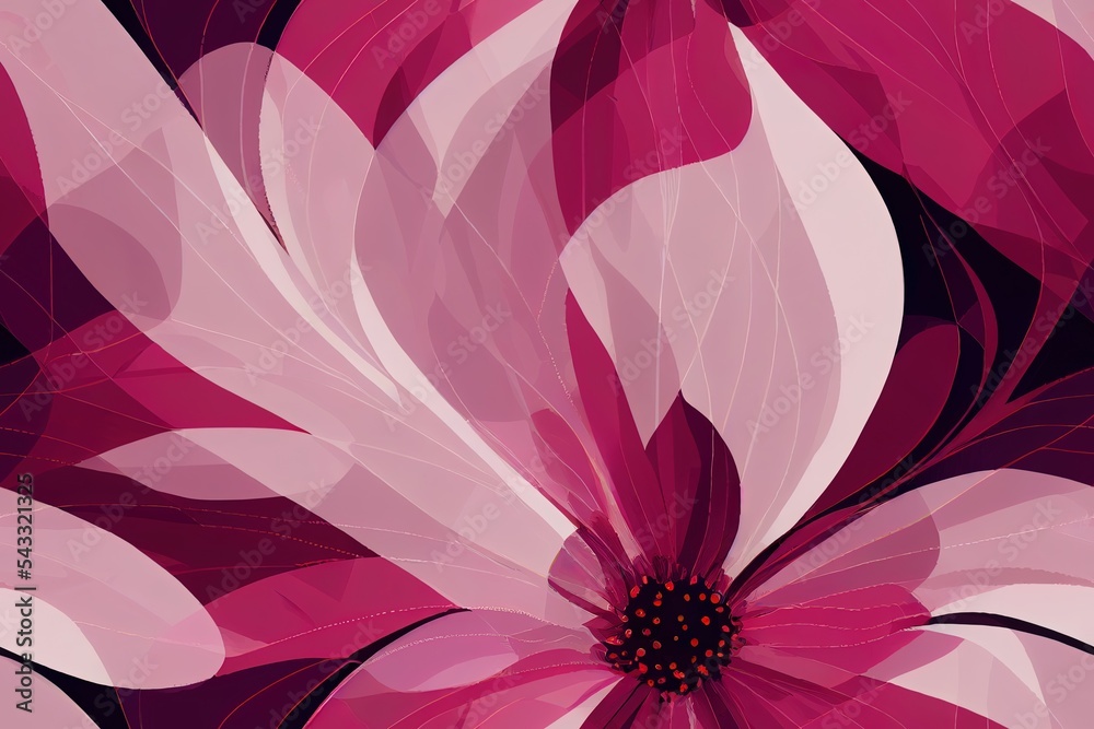 Seamless abstract flowers pattern, floral print.