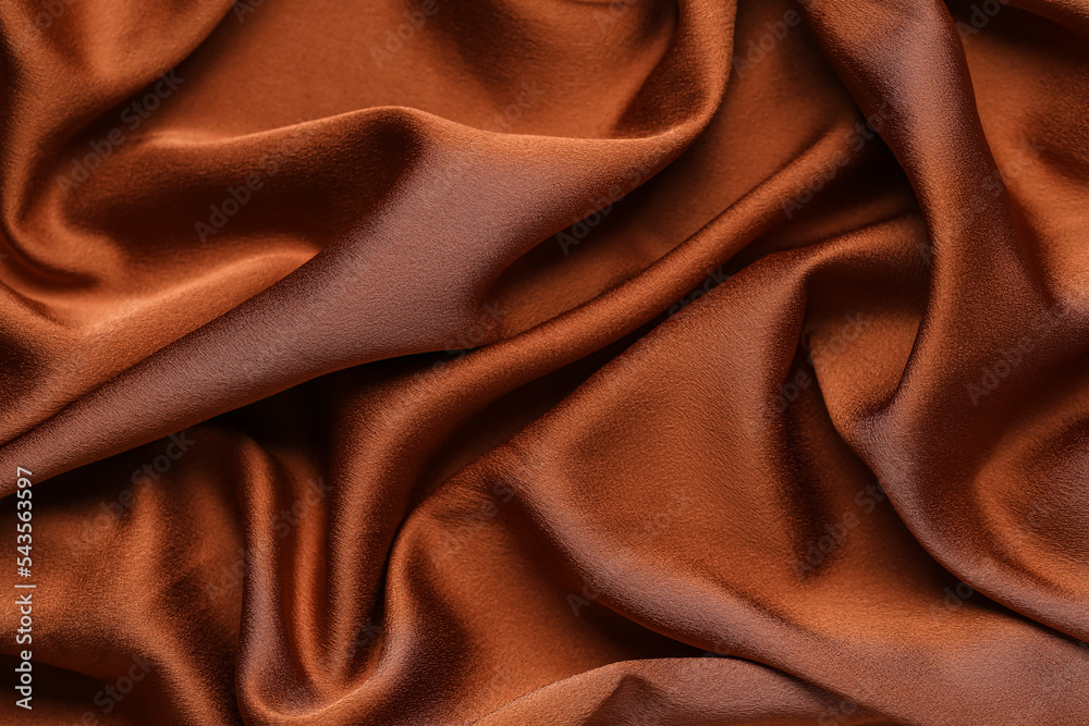 Crumpled silk fabric texture as background