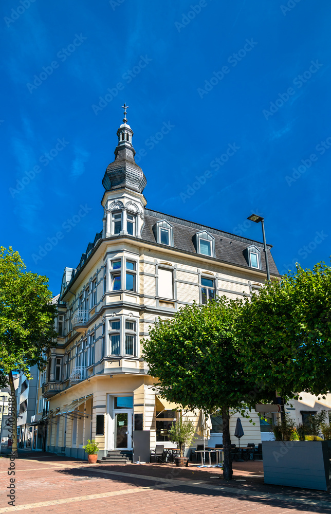 Architecture of Siegburg, a town in North Rhine-Westphalia, Germany