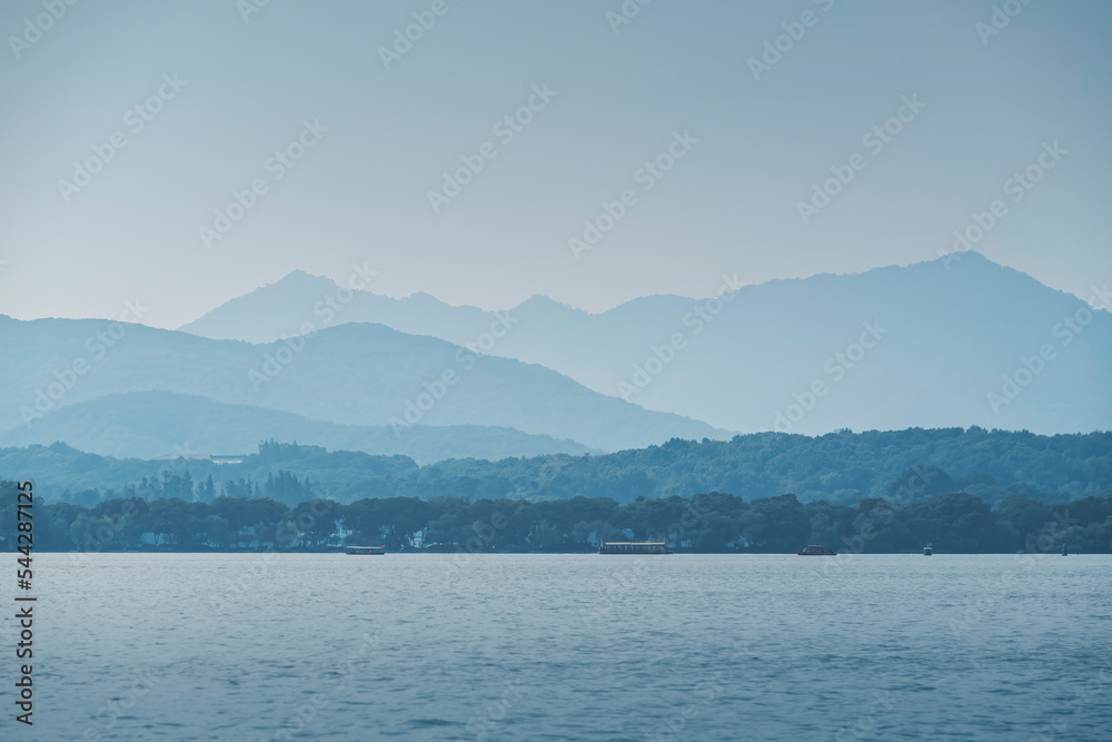 Hangzhou West Lake Landscape Ink Painting