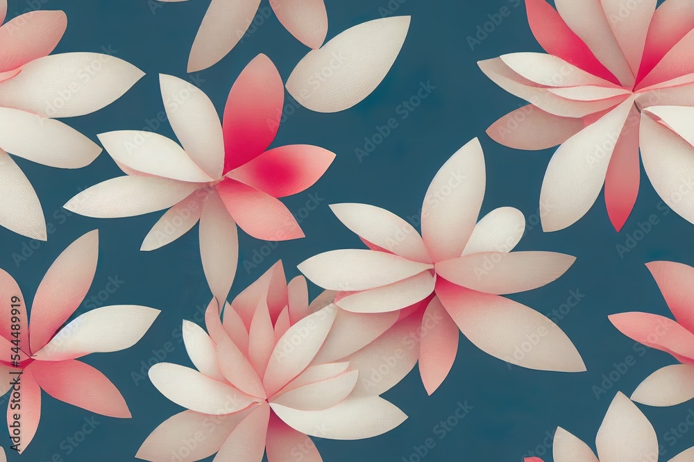 digital textile design flowers and leaves for fabric pattern printings